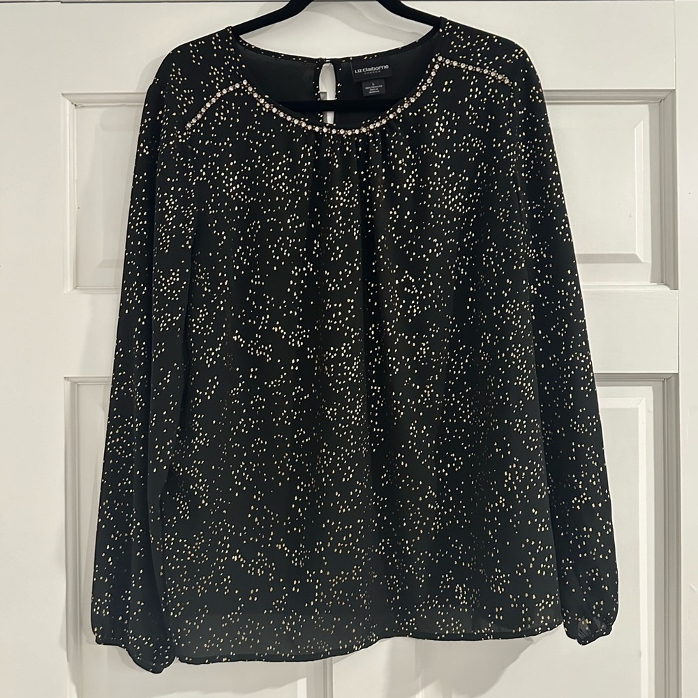 Secretary Blouse with Rhinestones - Picture 11 of 11